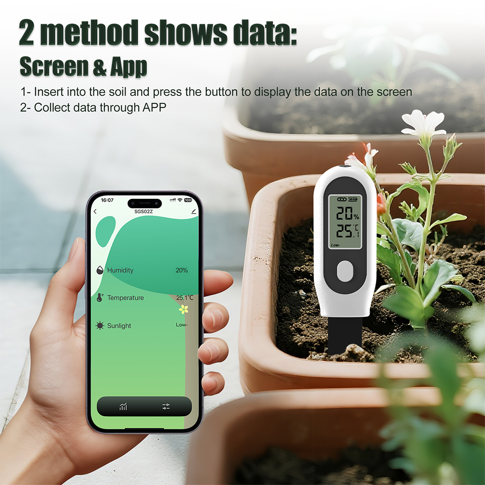 Smart Garden Moisture Sensor - เครื่องวัดดิน 3 in 1 แบบ Zigbee
