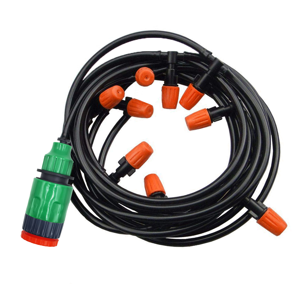 Smart Garden Hose - ชุดหัวฉีดพ่นหมอกสำหรับระบบชลประทานในสวน ระยะ 5-20 เมตร ระบบพ่นละอองน้ำอัตโนมัติสำหรับรดน้ำต้นไม้ พร้อมสาย