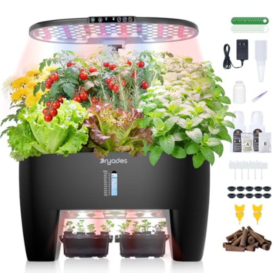 Smart Garden Offices - ชุดปลูกพืชแบบไฮโดรโปนิกส์ 16 ช่อง สำหรับบ้าน/สำนักงาน/โรงเรียน พลาสติก ABS
