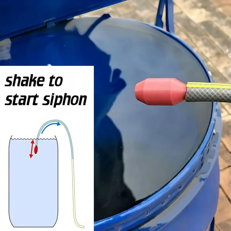 Smart Garden Hose - ปั๊มดูดน้ำแบบไซฟอนสำหรับน้ำ ใช้งานด้วยการเขย่าด้วยมือ อุปกรณ์รดน้ำสำหรับลานกลางแจ้ง เครื่องมือระบายน้ำสายยางอัตโนมัติสำหรับสวน
