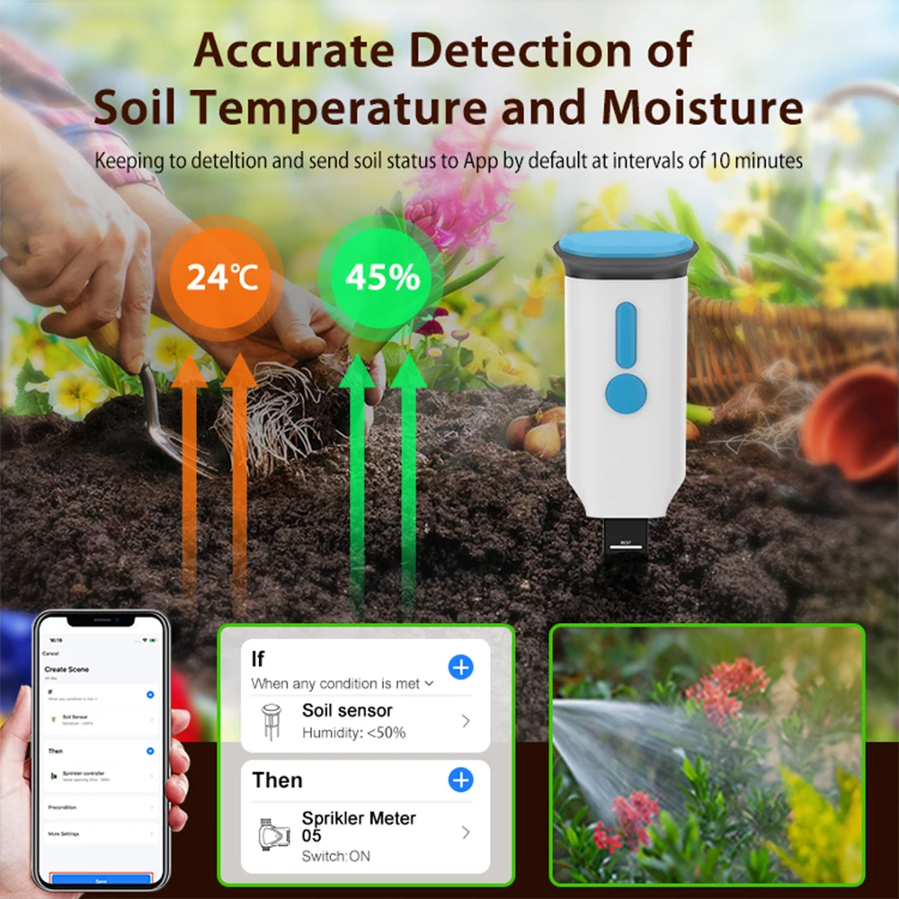 Haozee Tuya Smart WiFi เซ็นเซอ - Smart Garden Moisture Sensor บทวิจารณ์และราคา