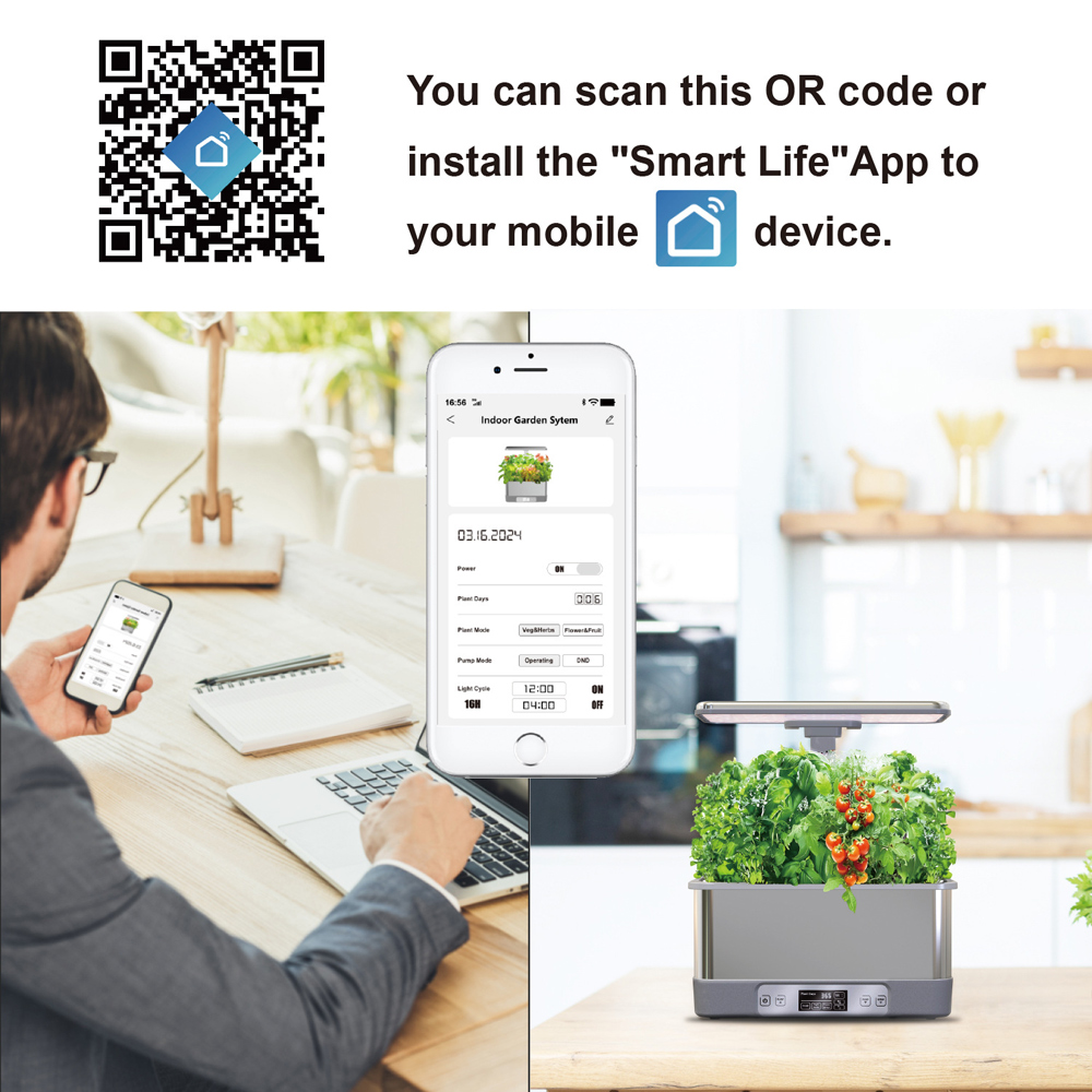 ระบบปลูกพืชไฮโดรโปนิกส์ในร่ม T - Smart Garden Nursery บทวิจารณ์และราคา