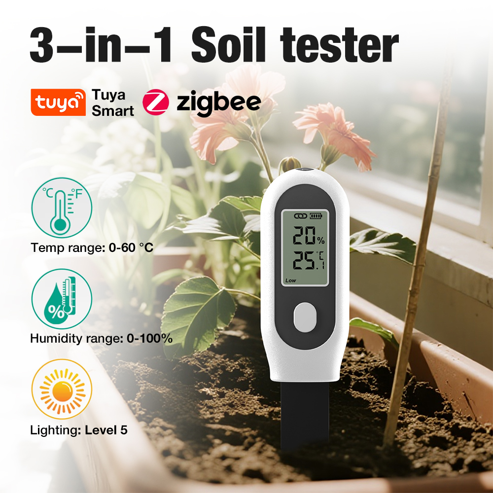 เครื่องวัดดิน 3 in 1 แบบ Zigbe - Smart Garden Moisture Sensor บทวิจารณ์และราคา