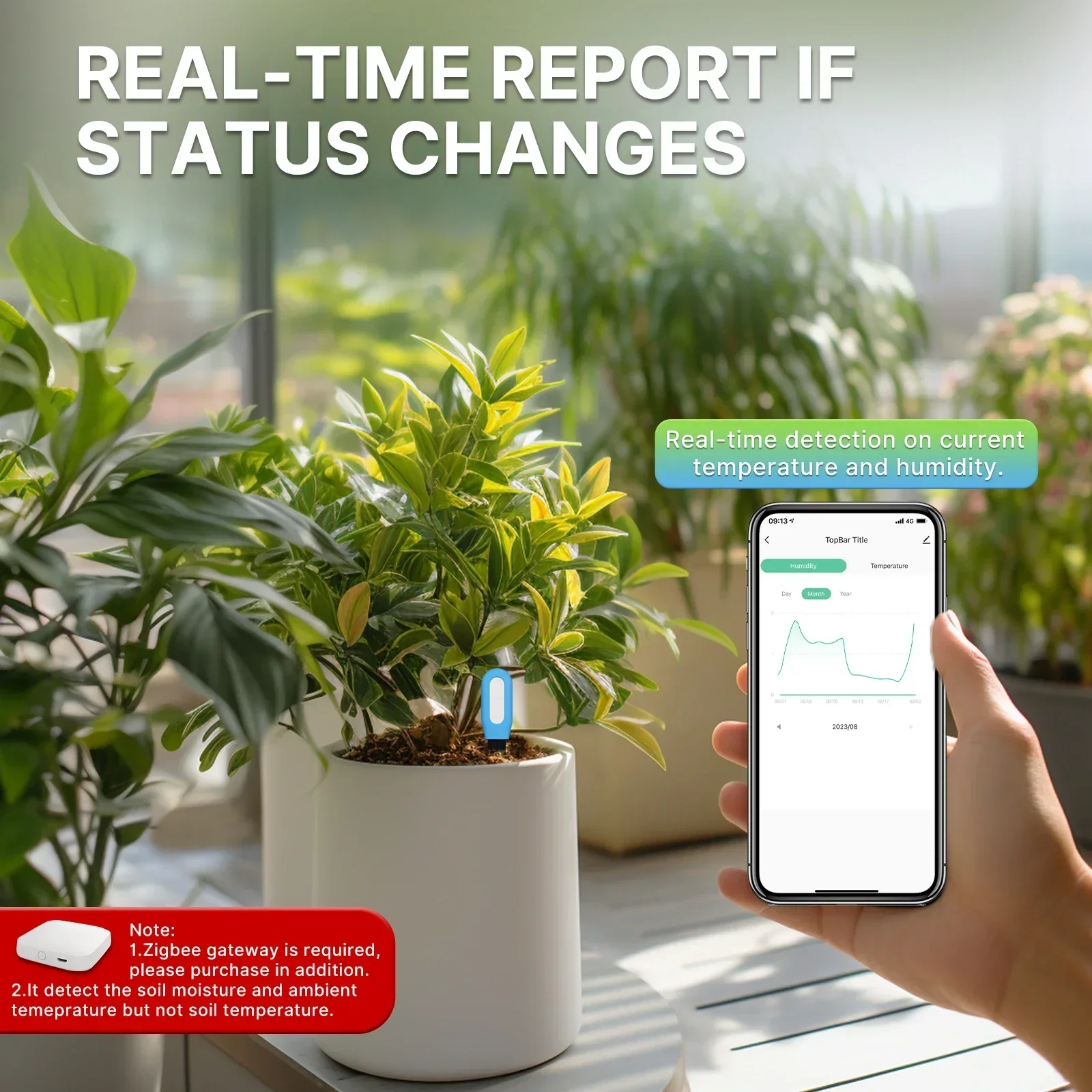 เครื่องวัดความชื้นในดินเครื่อง - Smart Garden Moisture Sensor บทวิจารณ์และราคา