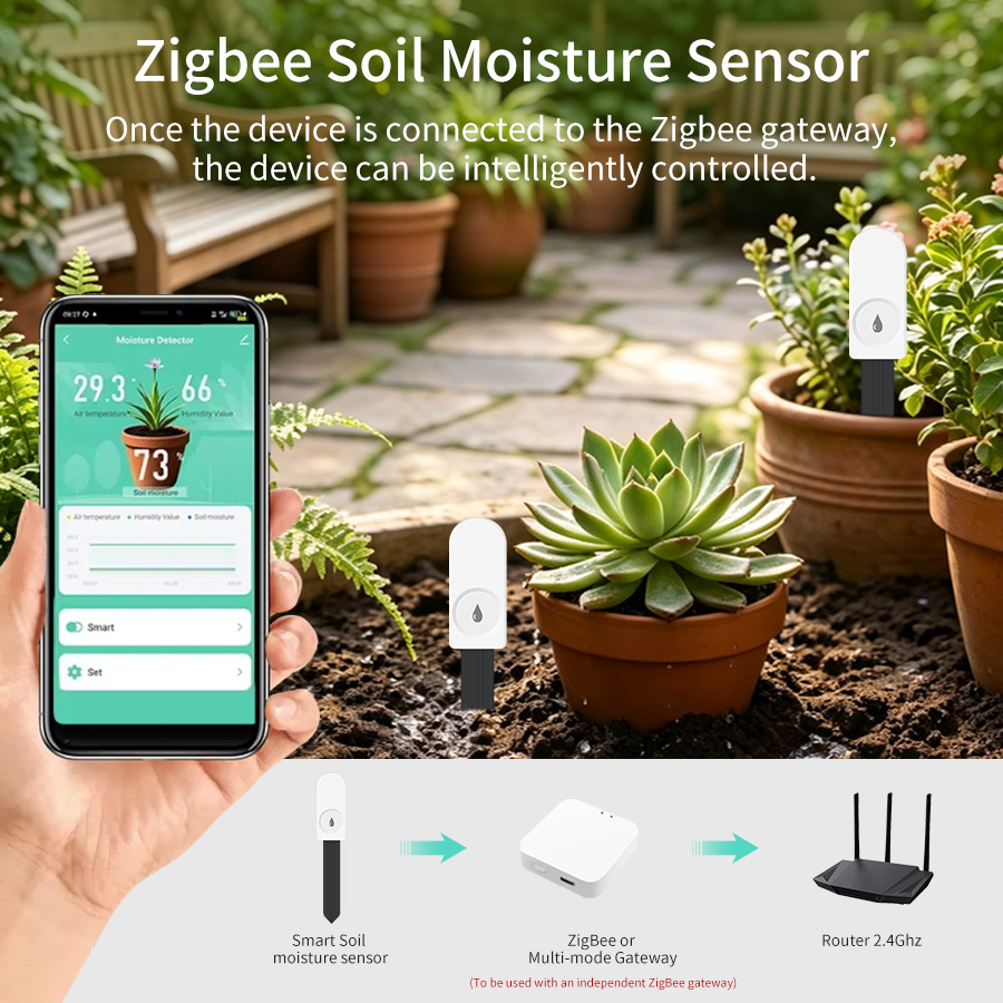 เครื่องวัดความชื้นและอุณหภูมิด - Smart Garden Moisture Sensor บทวิจารณ์และราคา