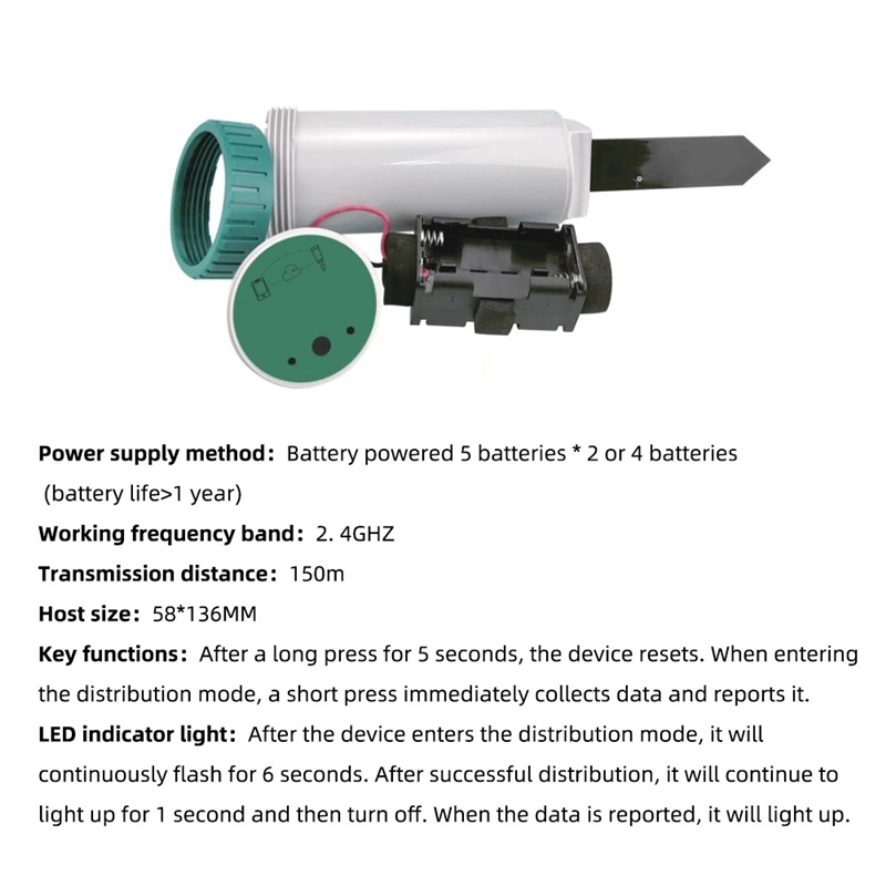 Zigbee Smart 4 In 1 เครื่องทดส - Smart Garden Moisture Sensor บทวิจารณ์และราคา